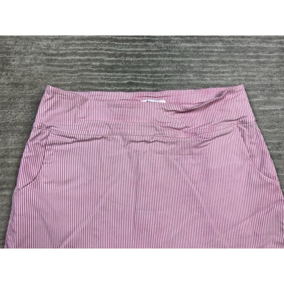 Savion Skorts Womens‎ Large Pink Pinstriped Mini Short Stretchy Rayon Blend - Picture 2 of 13